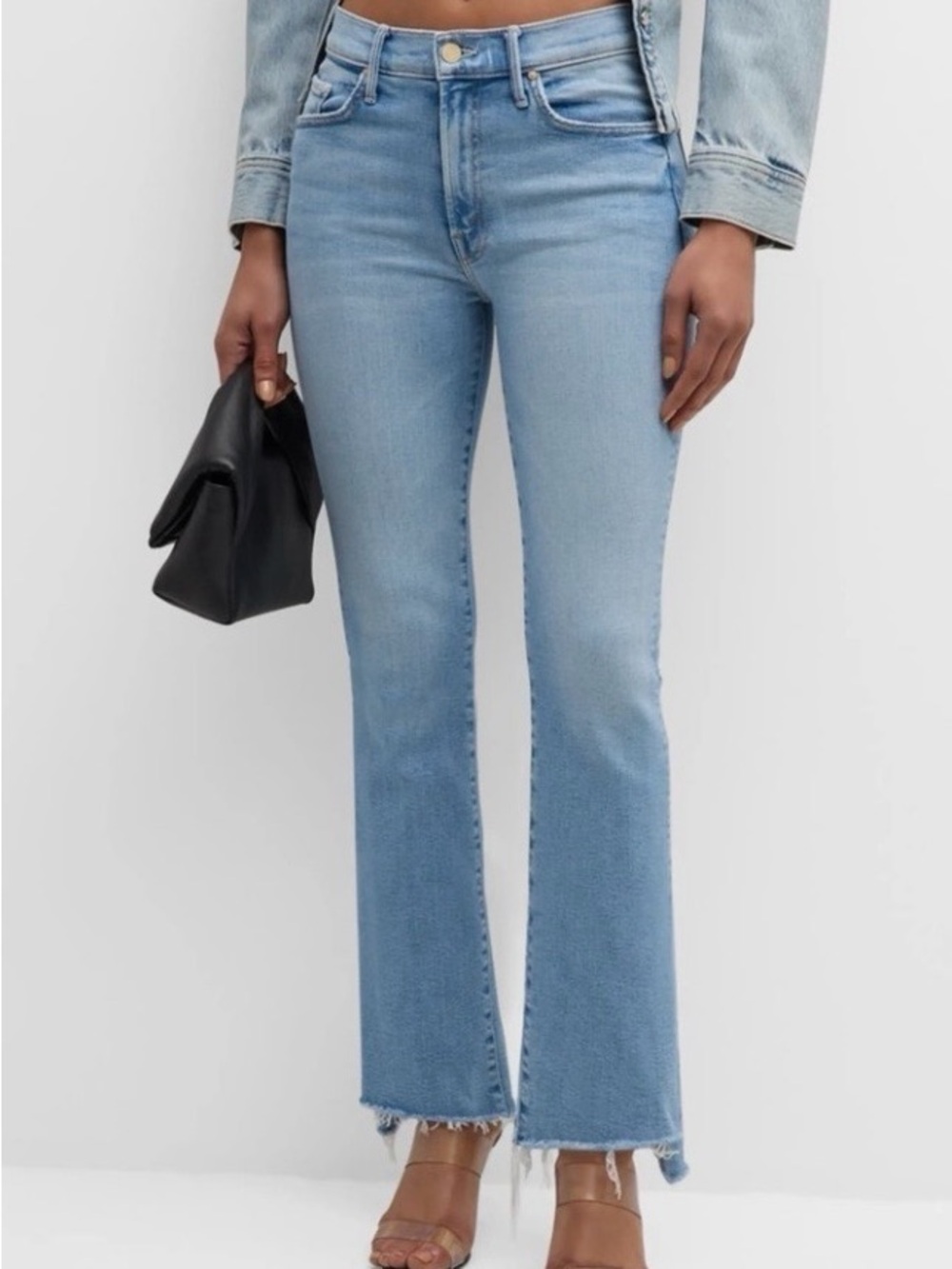 MOTHER The Insider Crop Step Fray Women’s Blue Jeans size 29